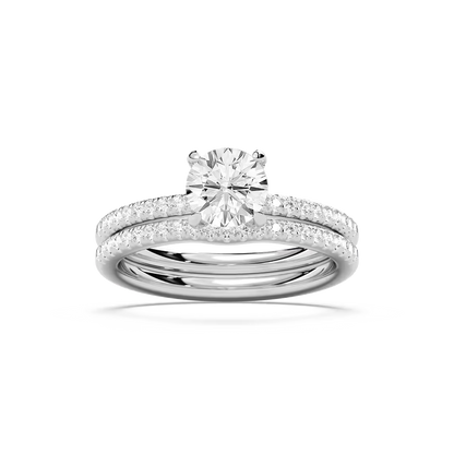 Greer Petite Dome Wedding Set