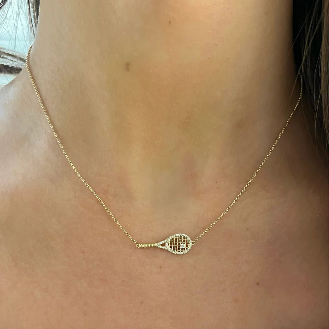 Sera Tennis Racquet Necklace
