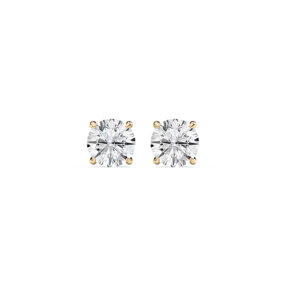Hidden Halo Round Diamond Earrings