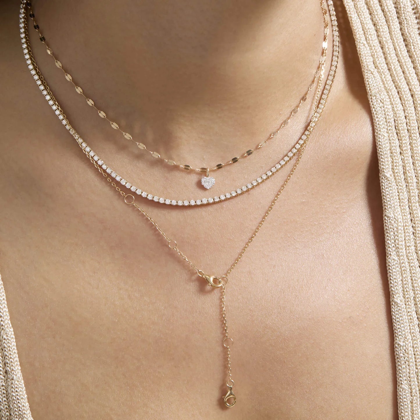 6.65 Carat Unflippable Tennis Necklace