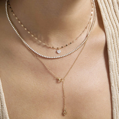 6.65 Carat Unflippable Tennis Necklace