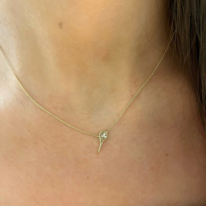 Love Tiny Tennis Racquet Necklace