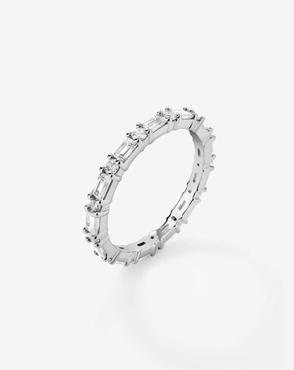 Baguette + Round Eternity Band