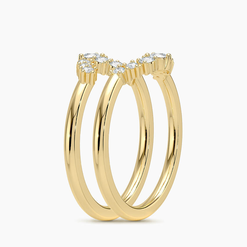Aria Nested Contoured Diamond Ring Stack (1/3 ct. tw.) in 18K White Gold