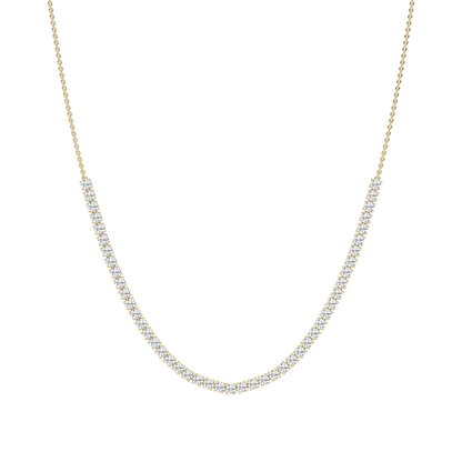 Half Diamond Tennis Necklace