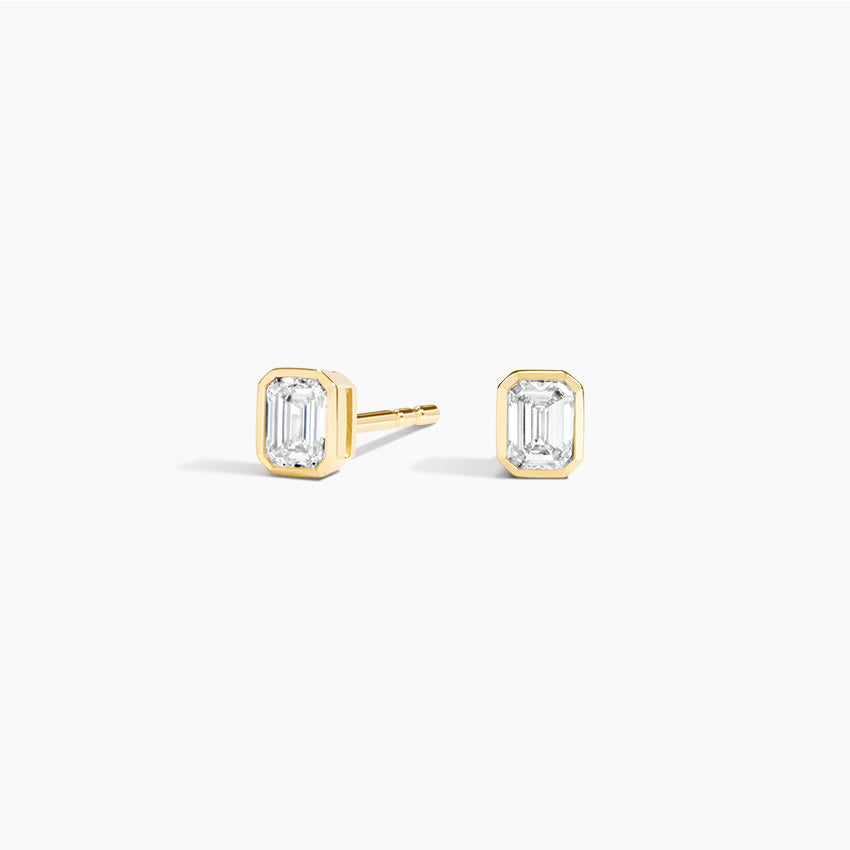 Lab Diamond Bezel Stud Earrings (1/4 ct. tw.) in 14K Yellow Gold