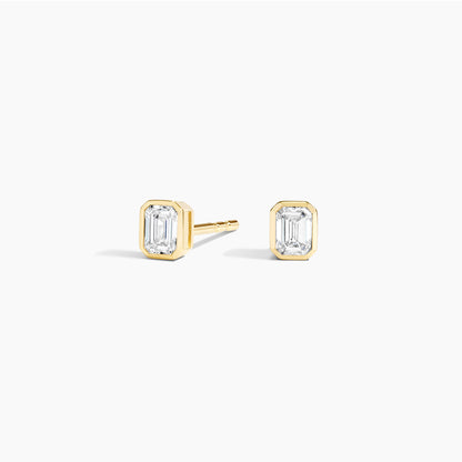 Lab Diamond Bezel Stud Earrings (1/4 ct. tw.) in 14K Yellow Gold