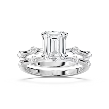 Mila Emerald Cut Wedding Set