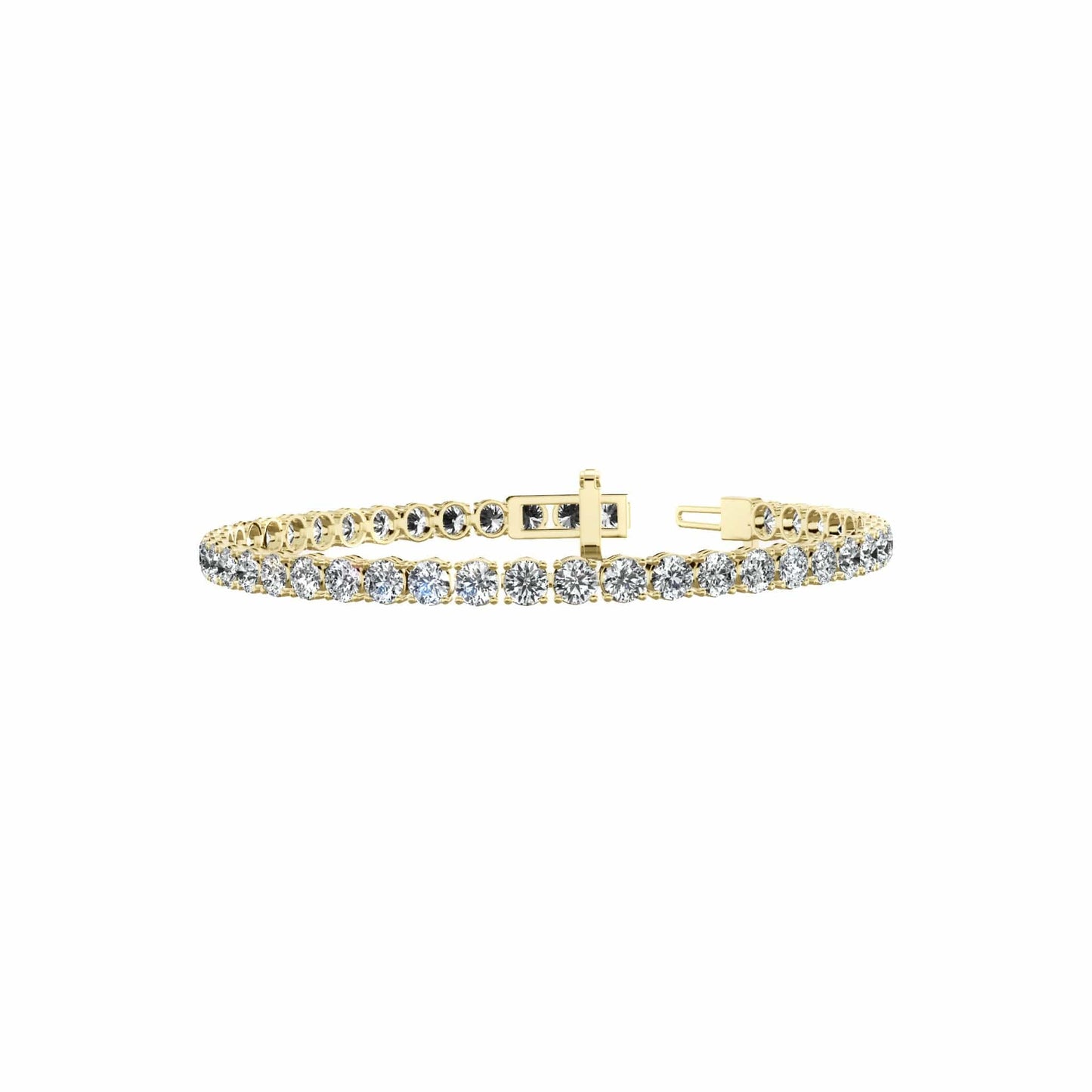 10 Carat Lab Grown Round Cut Diamond Tennis Bracelet