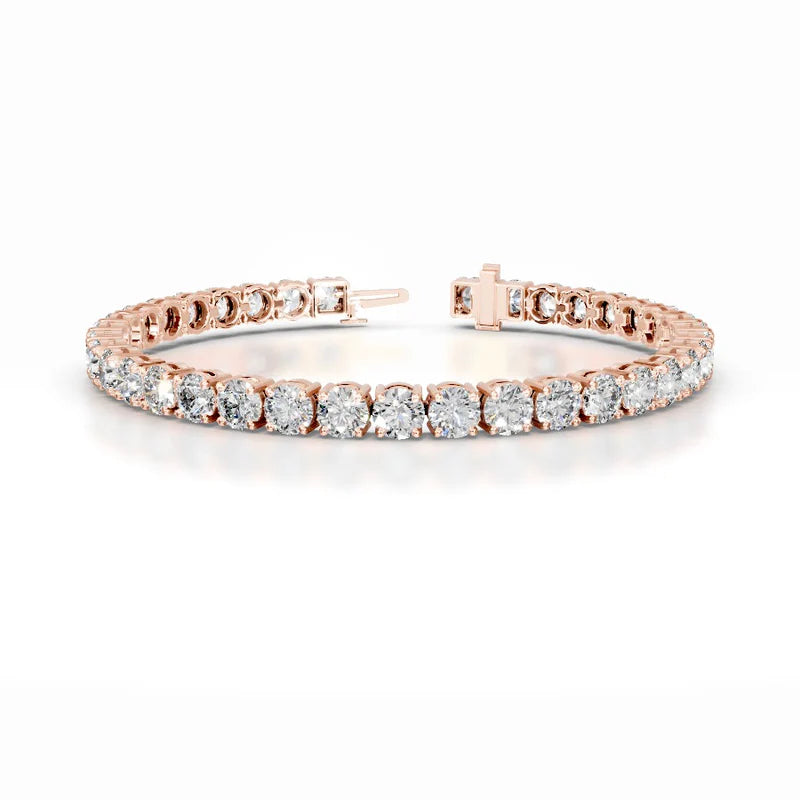 Belle 15 CT Round Tennis Lab Grown Diamond Bracelet - 14K Yellow Gold
