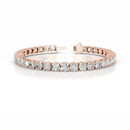 Belle 15 CT Round Tennis Lab Grown Diamond Bracelet - 14K Yellow Gold