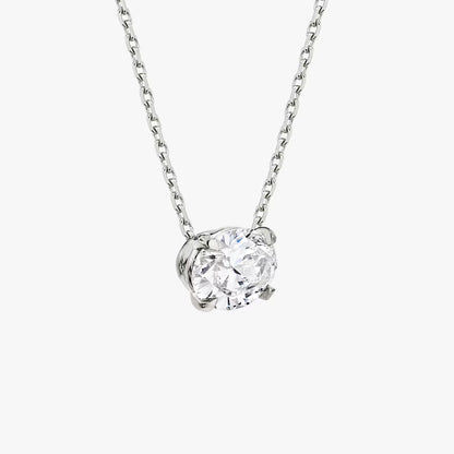1.50 Carat Oval Solitaire Necklace