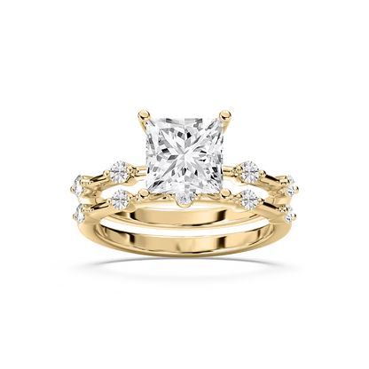 Mila Princess Cut Wedding Set