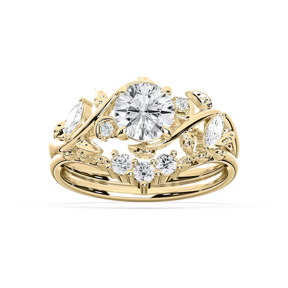 Vintage Floral Twist Bridal Set