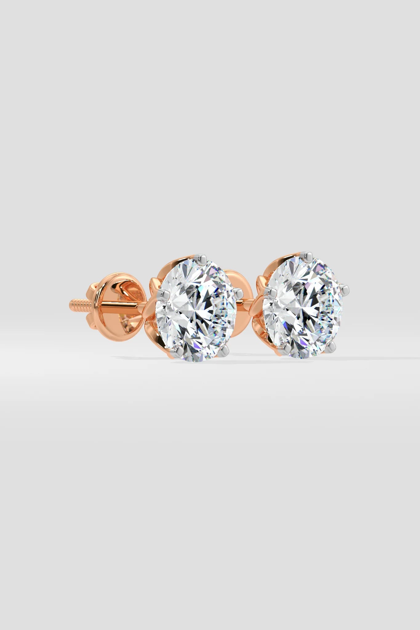 4 ct Solitaire Studs