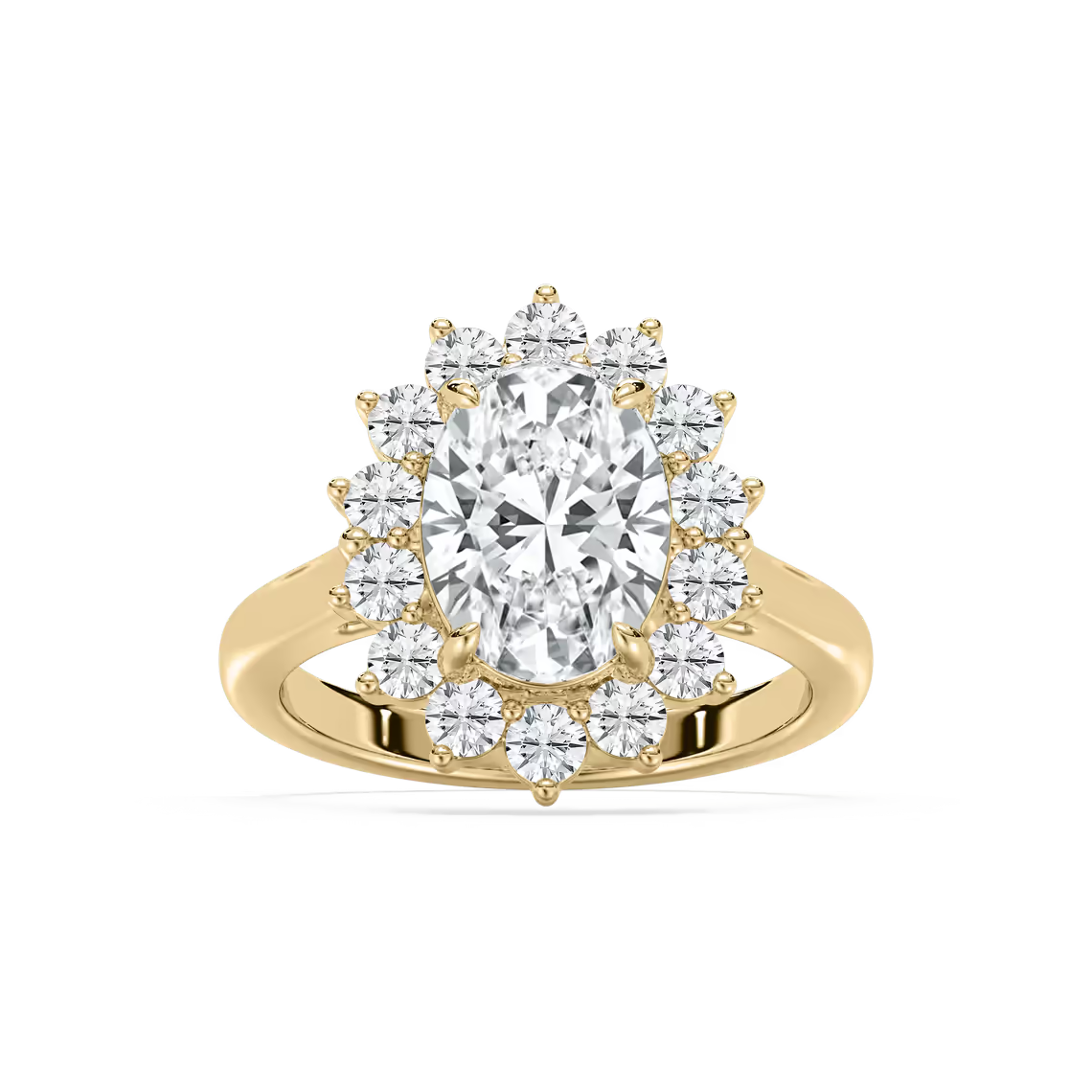 Thea Halo Oval Engagement Ring