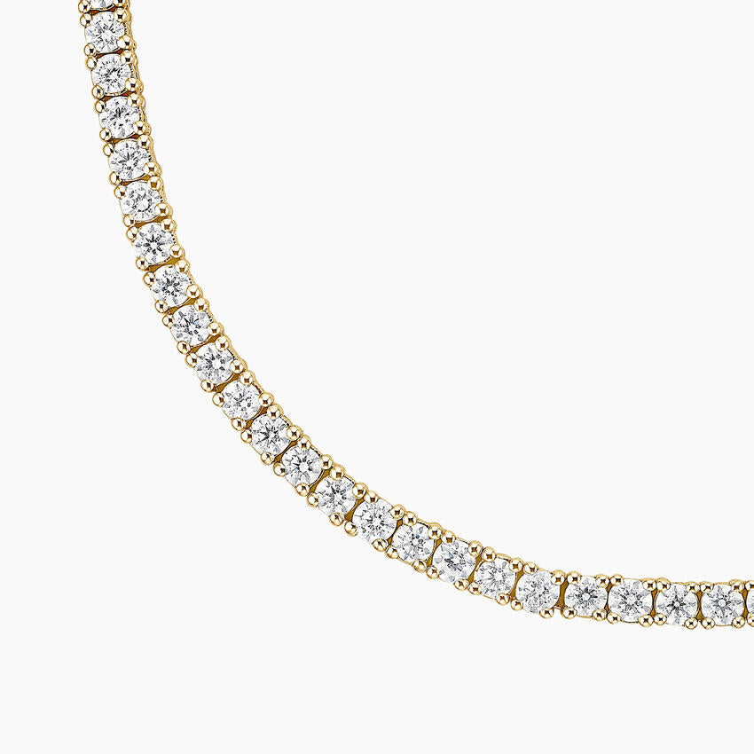 Perfect Four-Prong Lab Diamond Tennis Necklace in 18K Gold