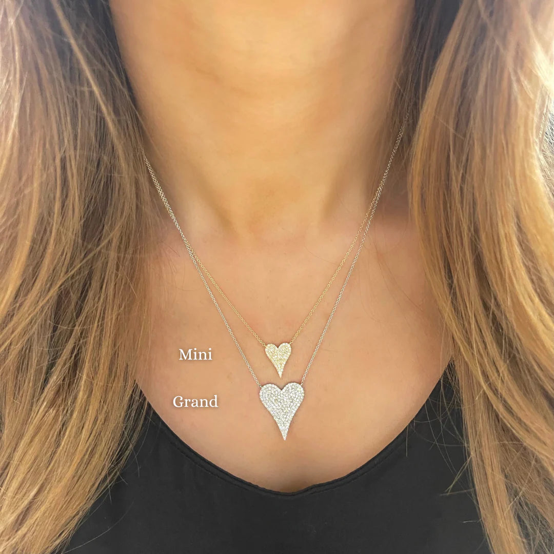 Love Pave Diamond Heart Necklace