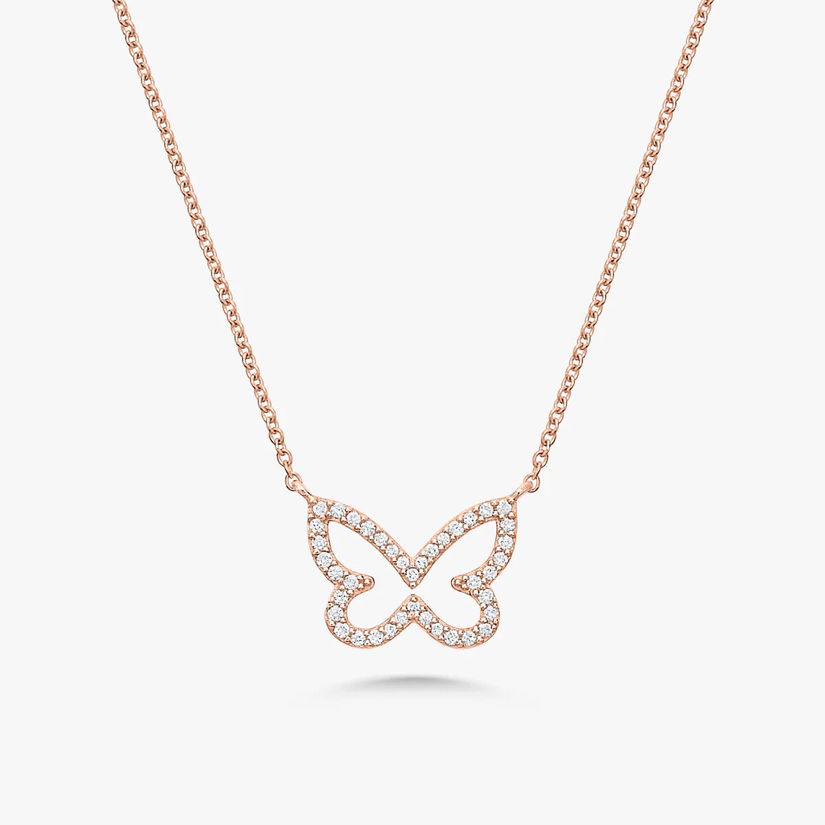 Laura Dainty Diamond Butterfly Necklace