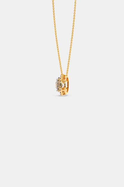 1 ct Halo Solitaire Necklace