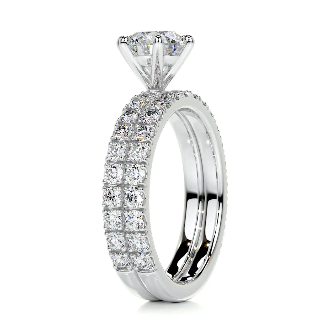 1.50 CT ROUND SOLITAIRE F/VS DIAMOND BRIDAL RING SET