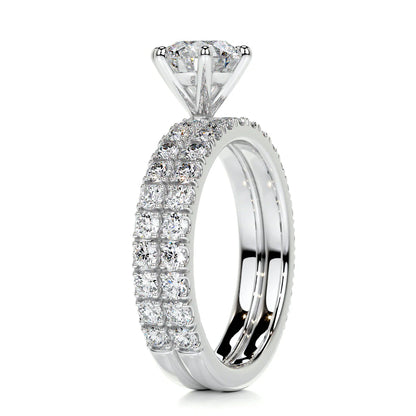 1.50 CT ROUND SOLITAIRE F/VS DIAMOND BRIDAL RING SET