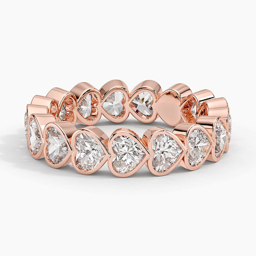 Heart Shaped Lab Diamond Bezel Ring  (2 2/3 total carat weight)