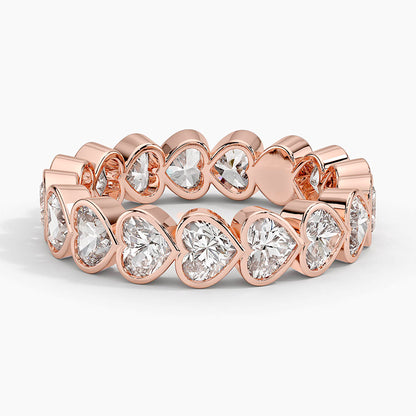 Heart Shaped Lab Diamond Bezel Ring  (2 2/3 total carat weight)