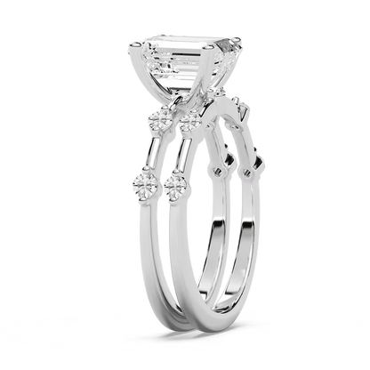 Mila Emerald Cut Wedding Set