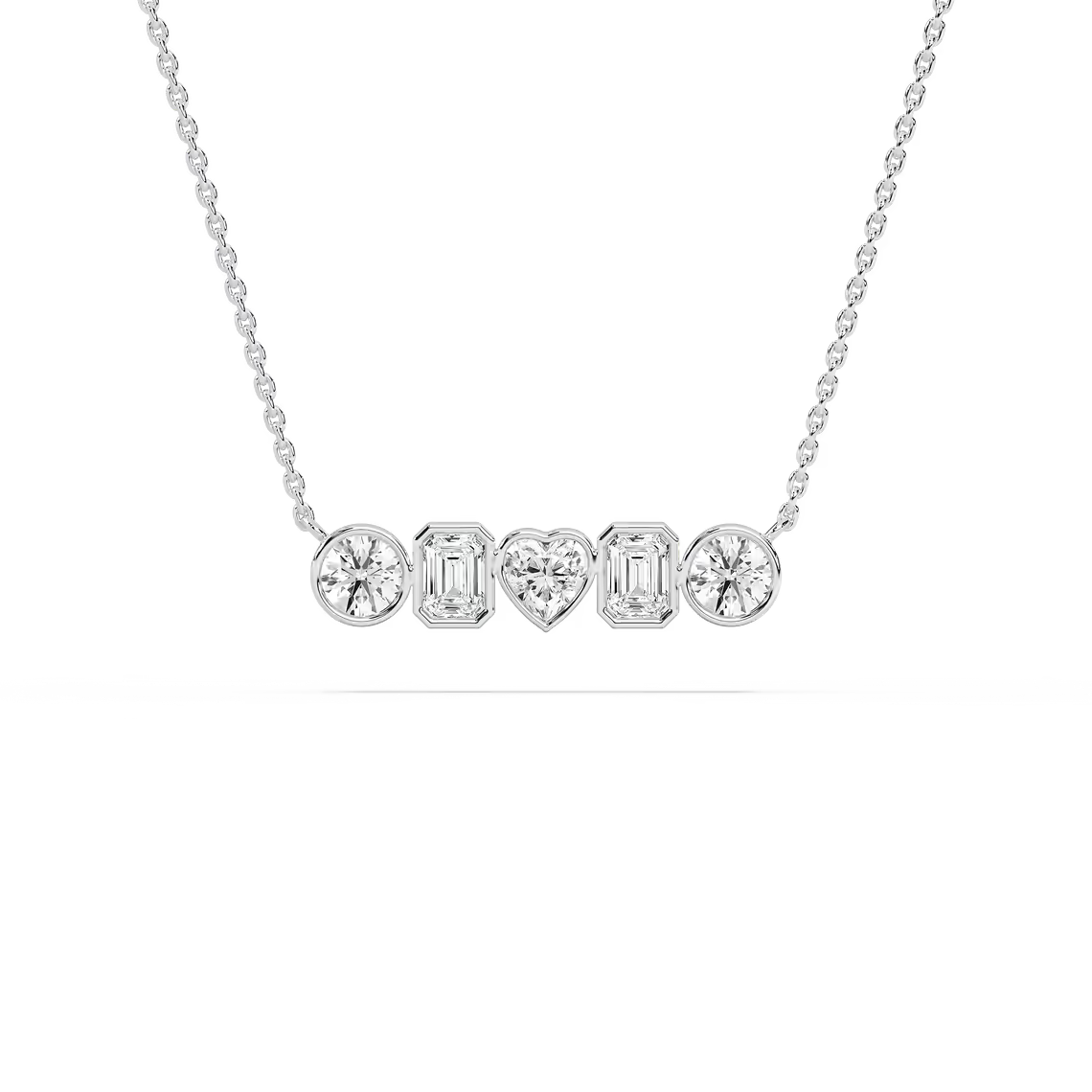 Bezel Mixed Shapes Pendant