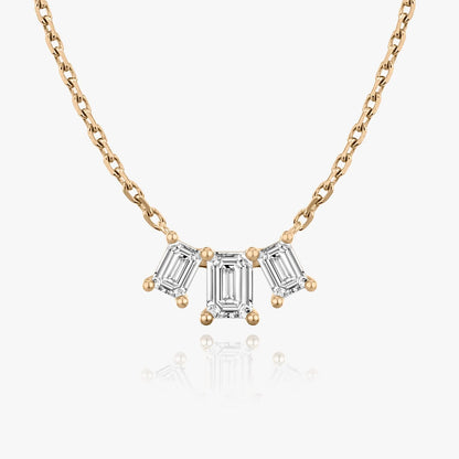 1.0 TCW EMERALD CVD F/VS DIAMOND NECKLACE