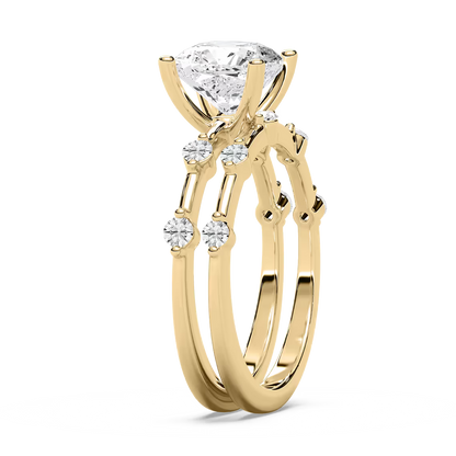Mila Cushion Cut Wedding Set