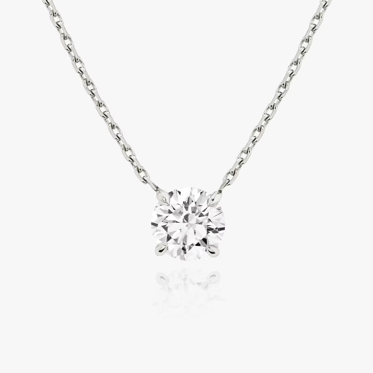 1 Carat Round Solitaire Necklace