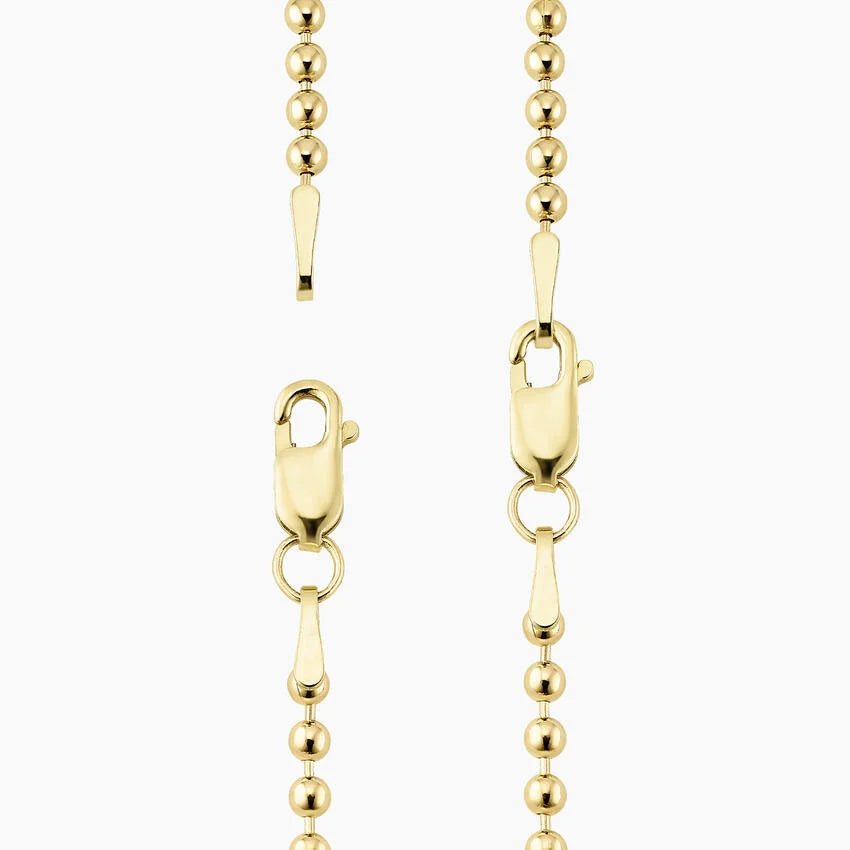 Lab Diamond Solitaire Bead Chain Pendant (0.40 ct. tw.) in 14K Gold