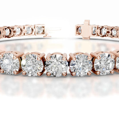 Belle 15 CT Round Tennis Lab Grown Diamond Bracelet - 14K Yellow Gold