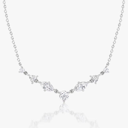Mixed Shape Linked Tennis Necklace