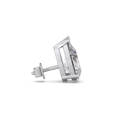 Pear Solitaire Diamond Earrings