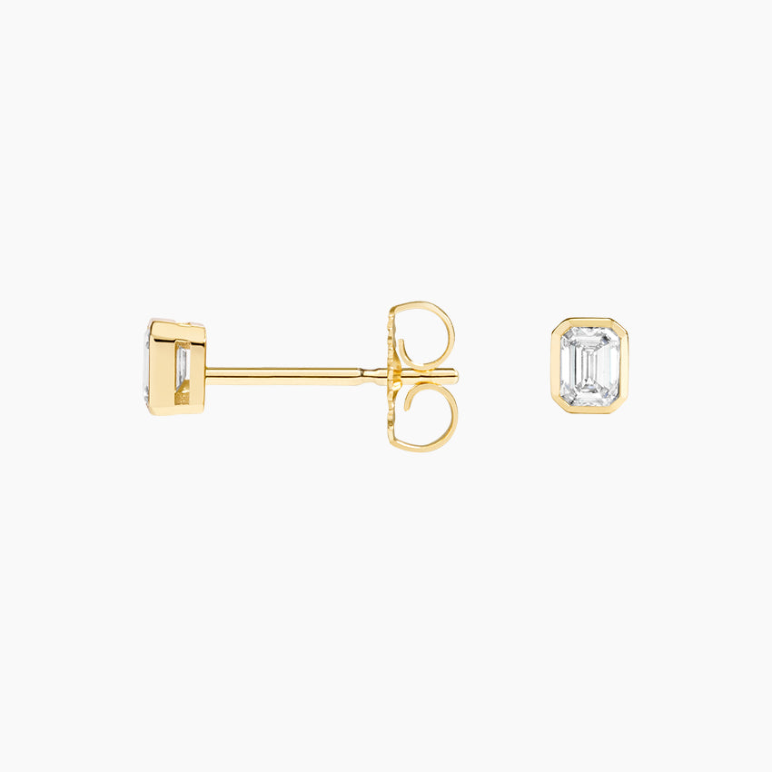 Lab Diamond Bezel Stud Earrings (1/4 ct. tw.) in 14K Yellow Gold
