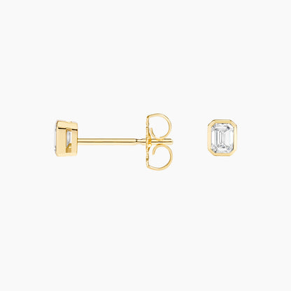 Lab Diamond Bezel Stud Earrings (1/4 ct. tw.) in 14K Yellow Gold