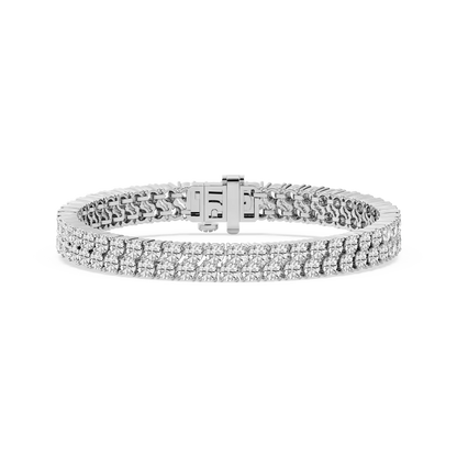Classic Double Row Diamond Tennis Bracelet