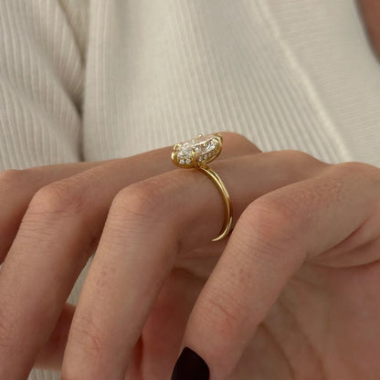 Isabella Marquise Hidden Halo Engagement Ring