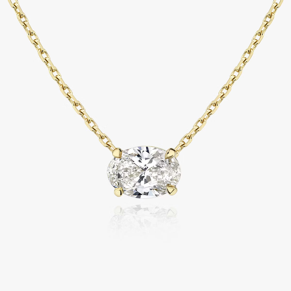 1.50 Carat Oval Solitaire Necklace