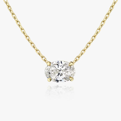 1.50 Carat Oval Solitaire Necklace