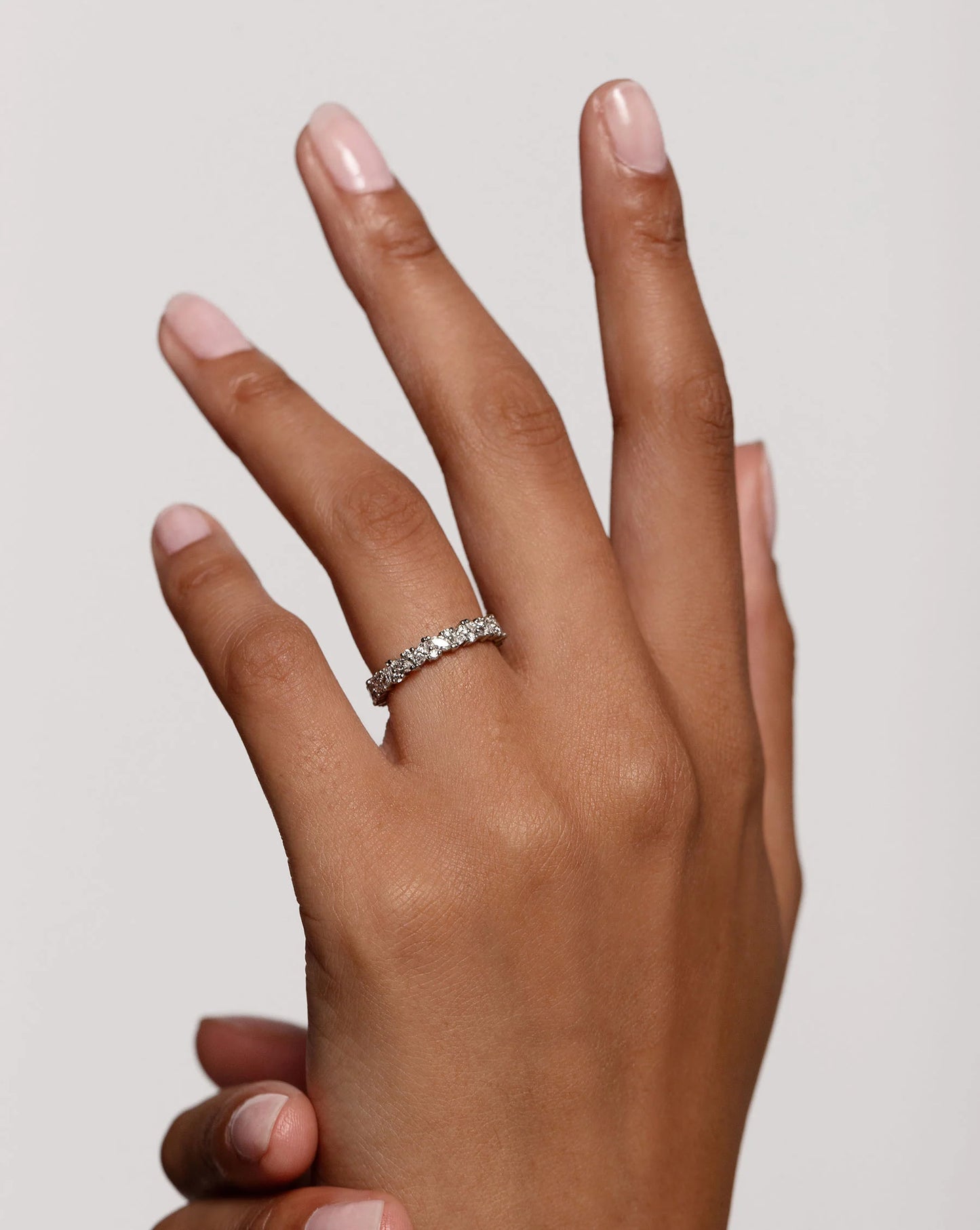 Marquise Cluster Eternity Band