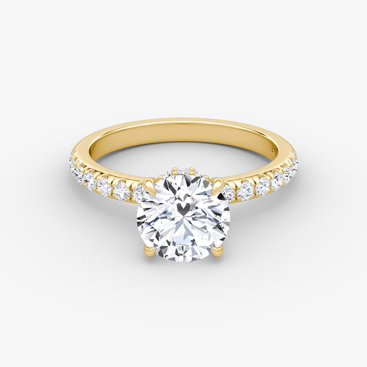 The Hidden Halo 2 Carat Round Brilliant White Gold Engagement Ring