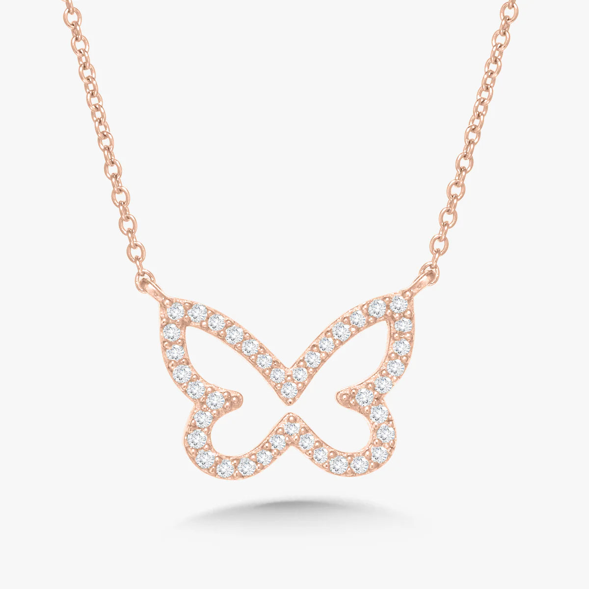 Laura Dainty Diamond Butterfly Necklace