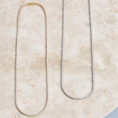 6.65 Carat Unflippable Tennis Necklace