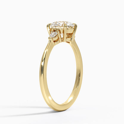 Aria Three Stone with 1ct Round Certified Lab Diamond