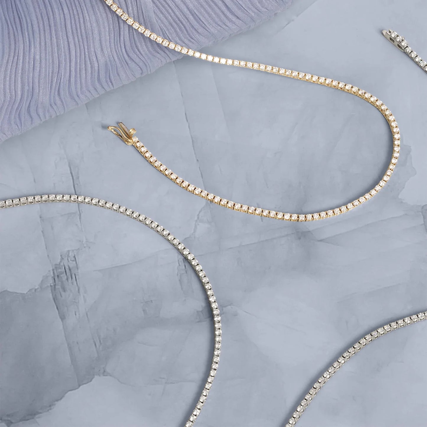 5.80 Carat Unflippable Tennis Necklace
