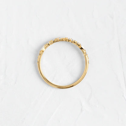 Sprinkle of Sugar Bezel Ring in Baguette Cut Diamond